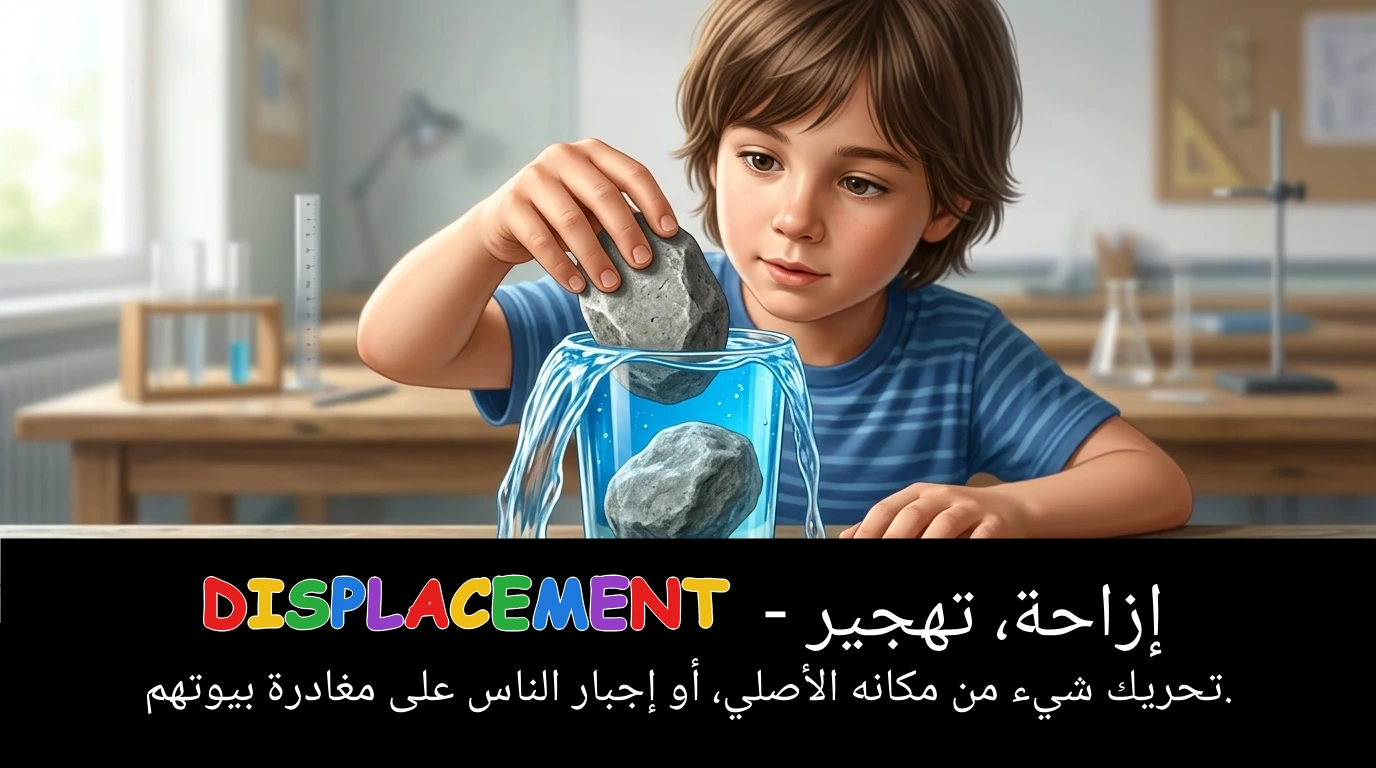 Arabic Illustration for displacement